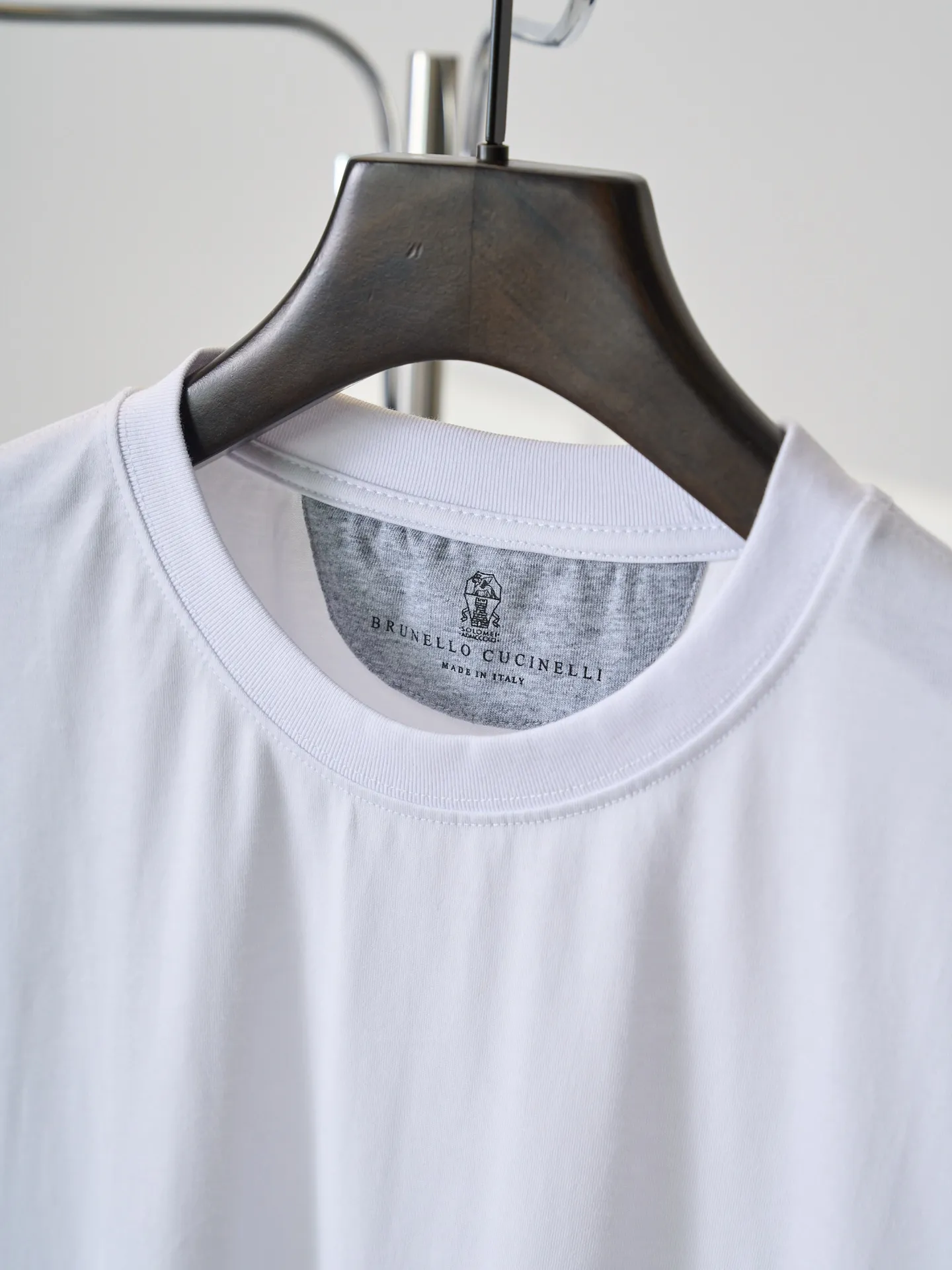 [Real auction] Brunello Cucinelli/BC small label embroidery pullover round neck short-sleeved T-shirt [In Stock] S M L